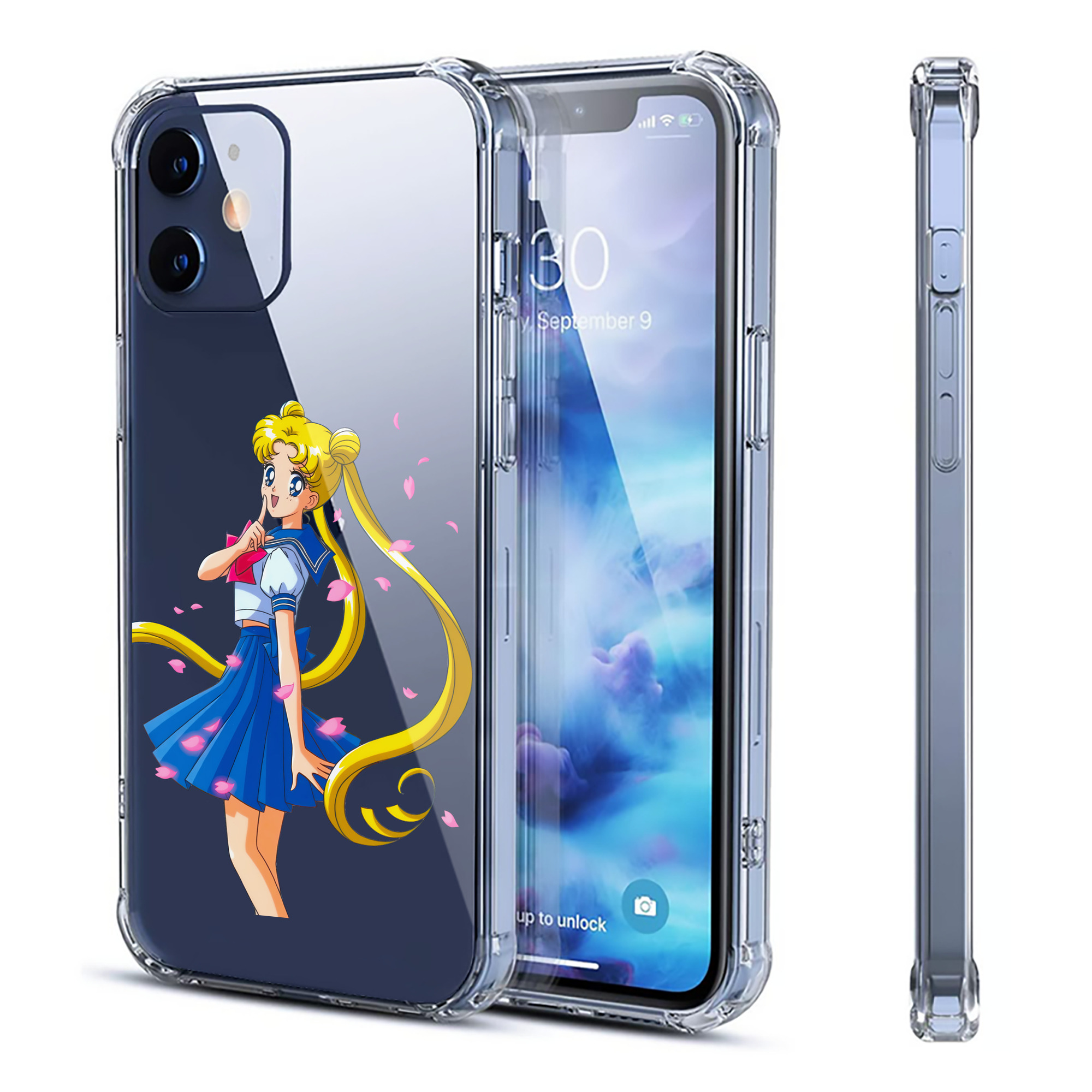 （画像用） 美少女戦士セーラームーン 愛野 美奈子 あいの みなこ Sailor Moon Aino Minako 【iPhone 12シリーズ対応】透明スマホケース（クリアソフトケース）